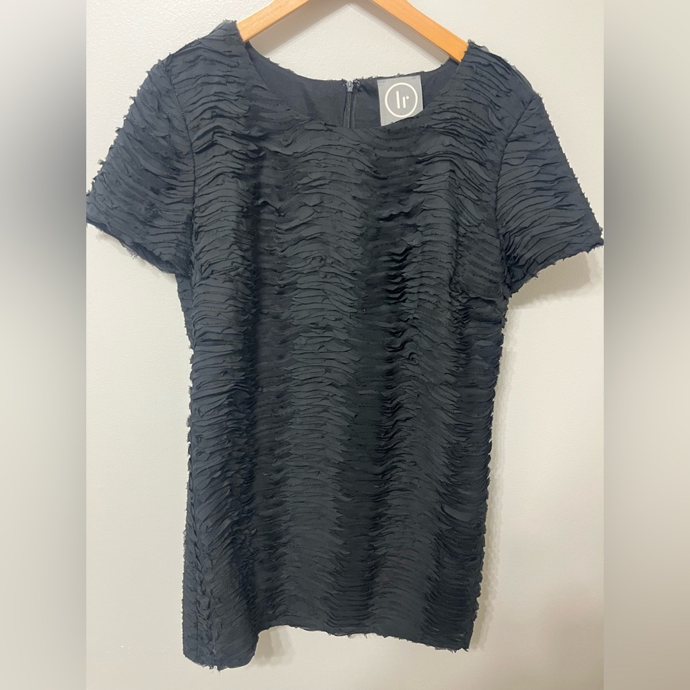 Black Textured Mini Dress